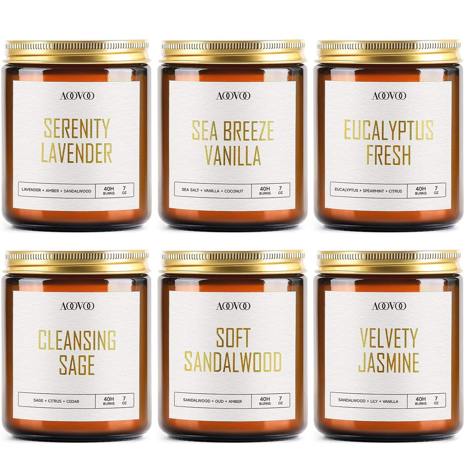 AOOVOO Candles Set (6 Candles)
