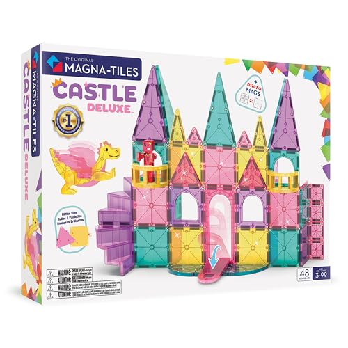 MAGNA-TILES Castle DLX 48-Piece Magnetic Construction Set