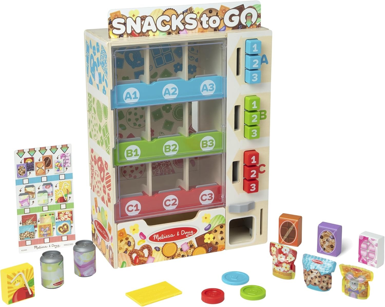 Melissa & Doug Sort, Stock, Select Wooden Vending Machine Play Set