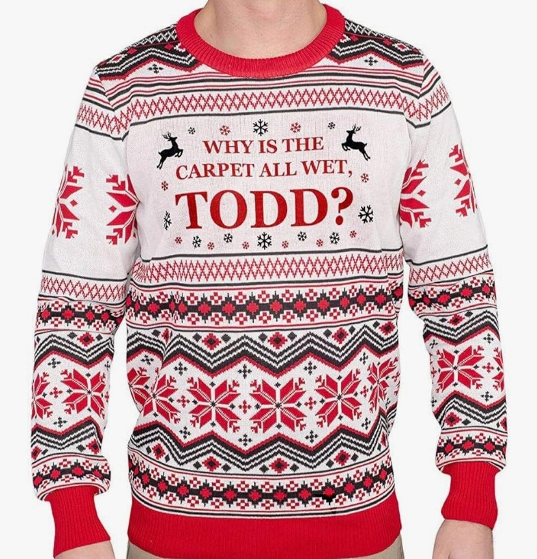 Costume Agent Ugly Christmas Sweater Todd Carpet Wet
