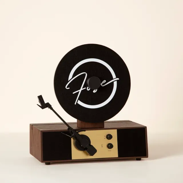 Vertical Vinyl Record Player with Bluetooth