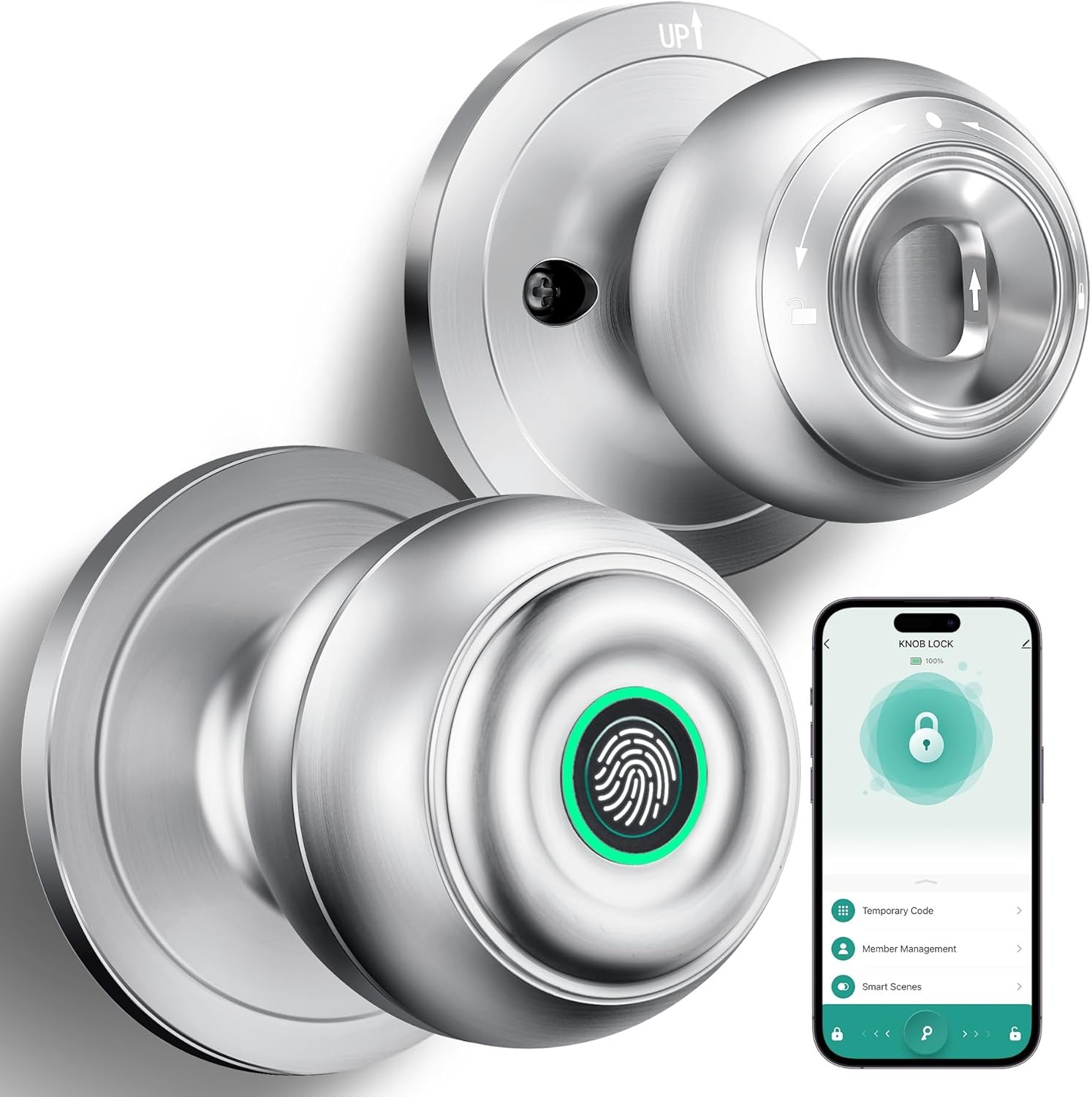 KLLOQUE Smart Fingerprint Door Lock with App Control