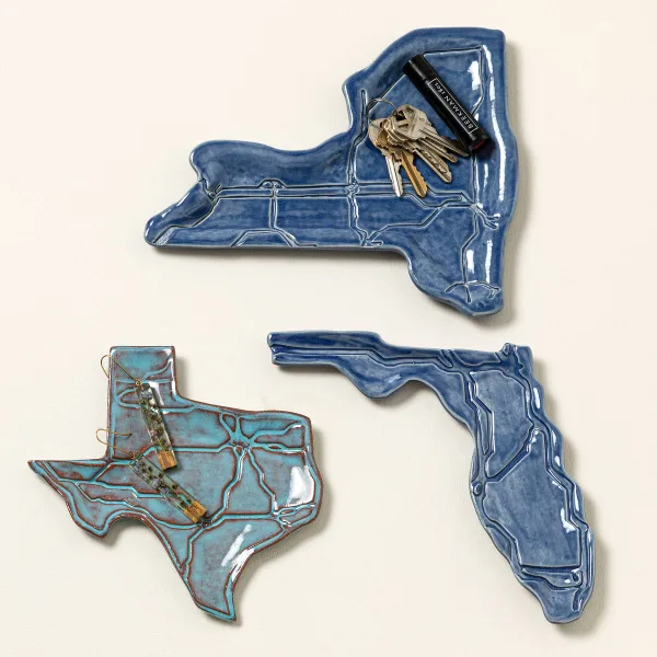 All Roads Lead Home ceramic state catch-all