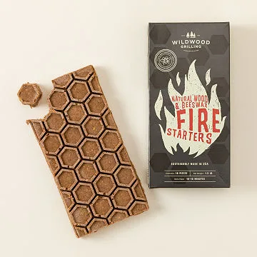 Beeswax fire starters, set of 18