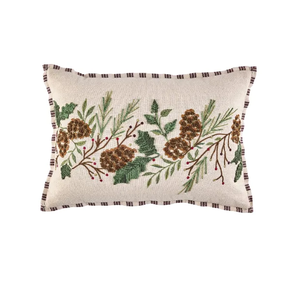 Better Homes & Gardens embroidered reversible throw pillow