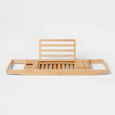 Brightroom bamboo bathtub caddy