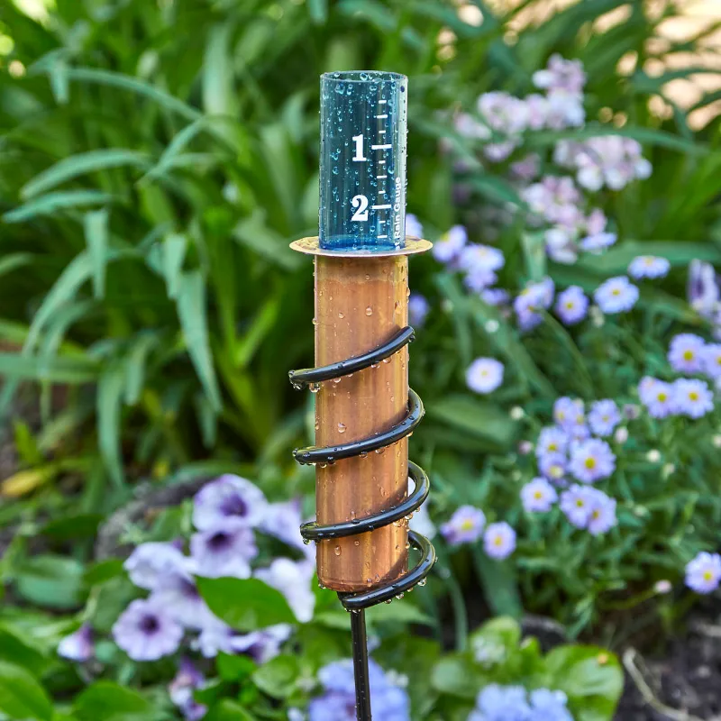 Copper rain gauge