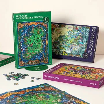 Educational whiskey region puzzle, 1,000 pieces