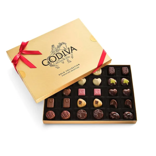 Godiva Assorted Belgian Chocolate Holiday Gift Box, 30 pieces