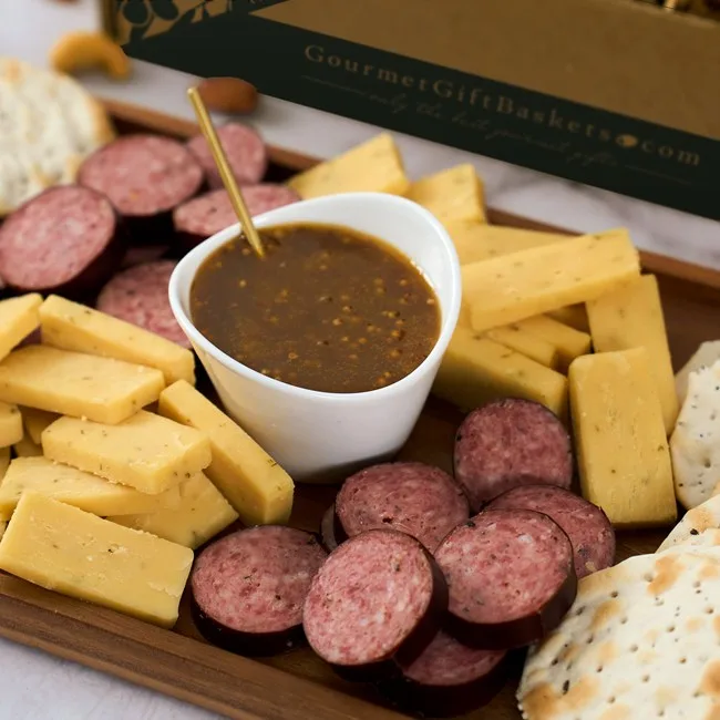 Gourmet meat and cheese sampler