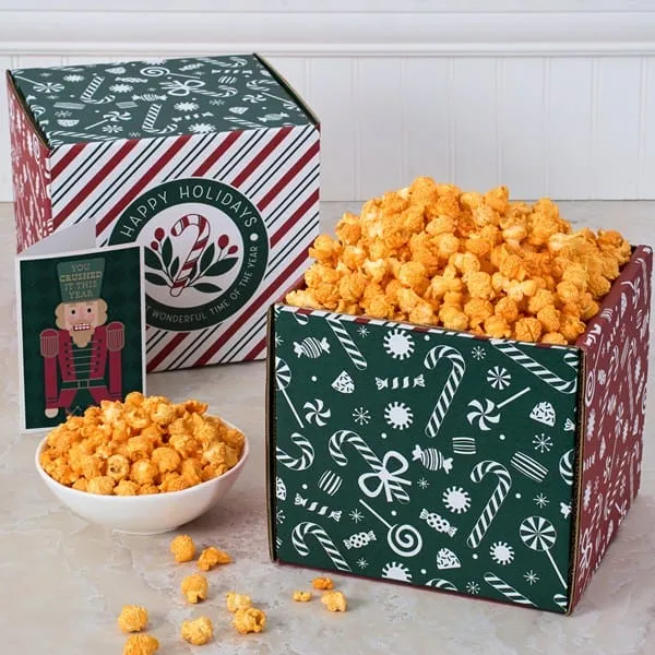 Holly Jolly Cheesy Cheddar Popcorn Experience