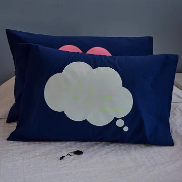 Illuminated doodle pillowcase