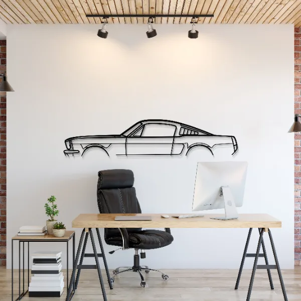 Modello 1966 Mustang Fastback metal car wall art