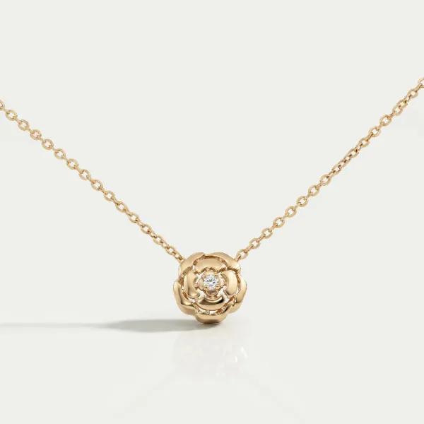 Ouros Flower Lab Diamond Necklace