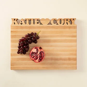 Personalized family name maple cutting board