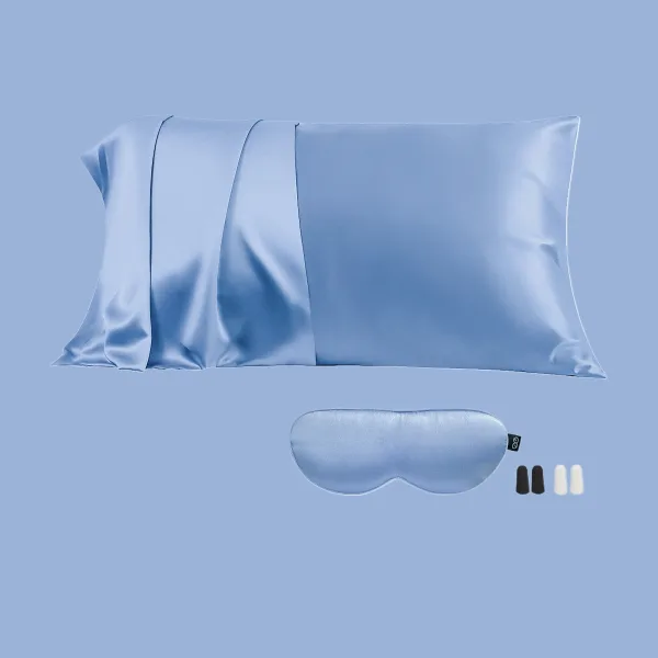 Promeed mulberry silk pillowcase with eye mask