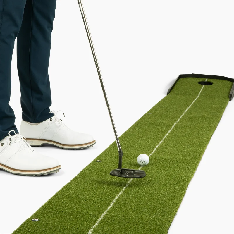 SkyTrak 9-foot putting mat with automatic ball return