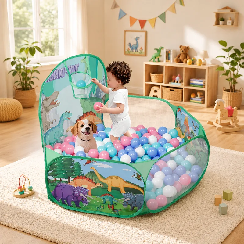 Willingheart Pop-Up Ball Pit with Basketball Hoop